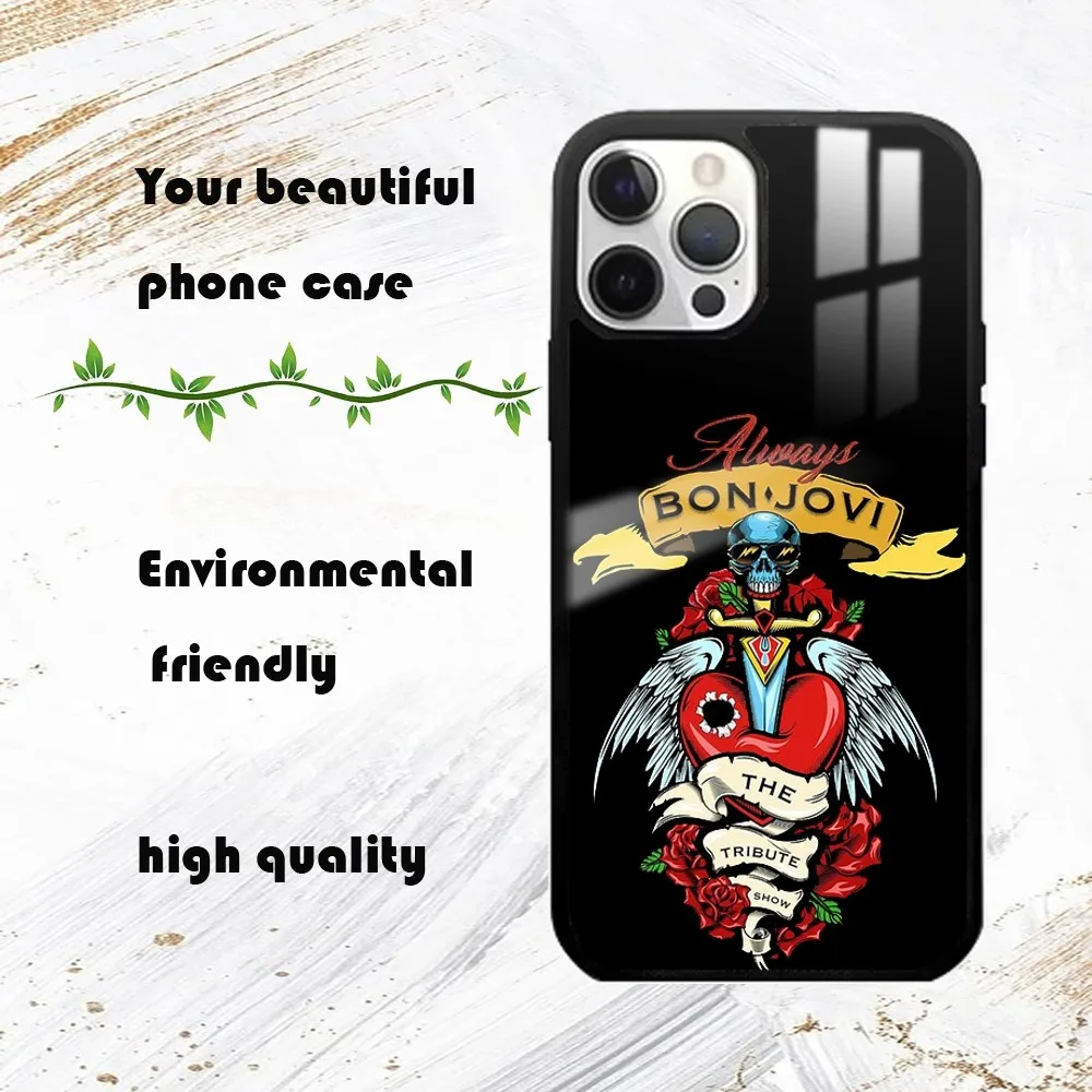 B-Bon J-Jovi Band Phone Case For iPhone 16 15 14 13 12 11 Pro Max Plus Mini PC Fashion mirror phone case