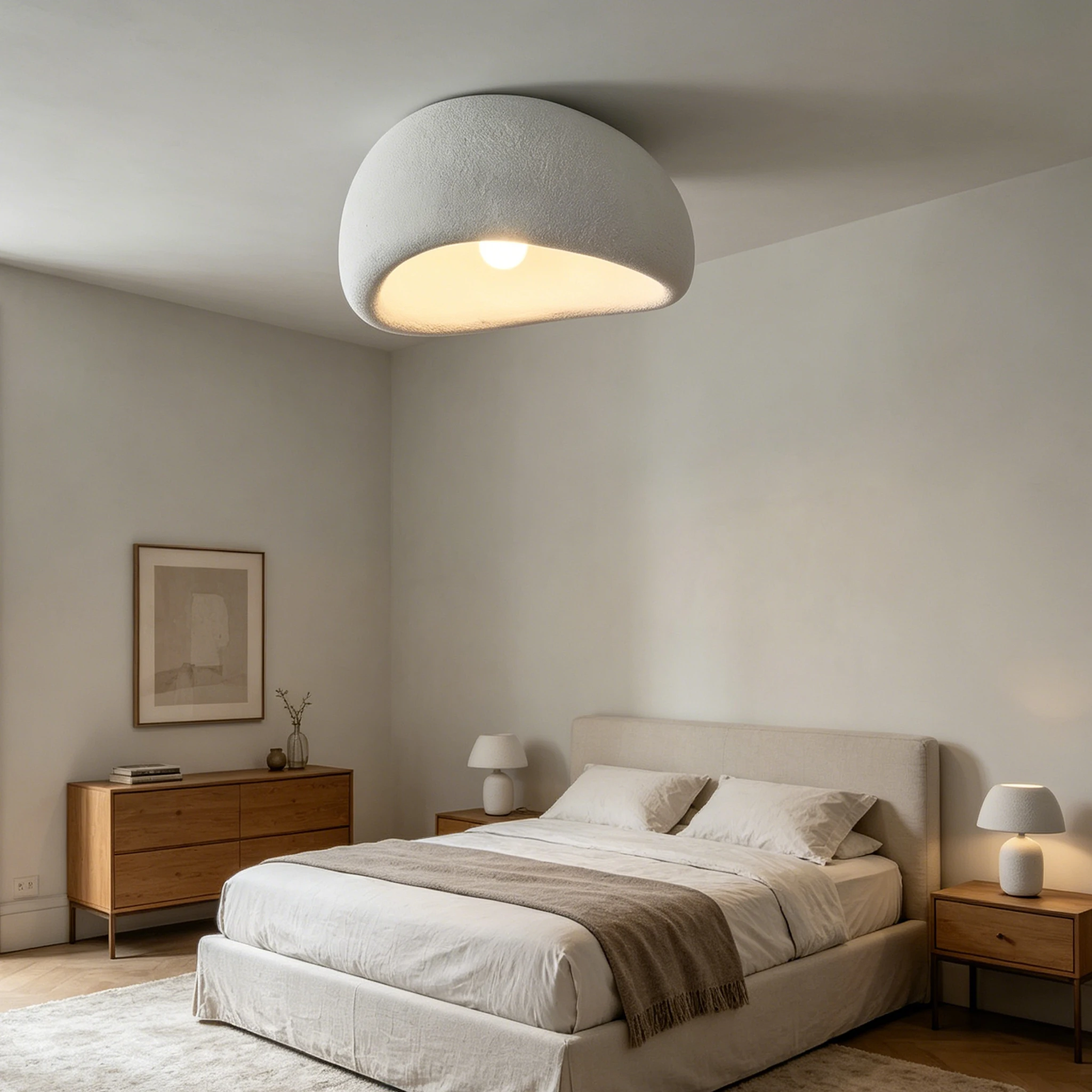 Nordic Wabi Sabi Led Ceiling Lamps Minimalist Ceiling Light for Living Room Modern Bedroom Home Decor ceiling chandelier Fixture