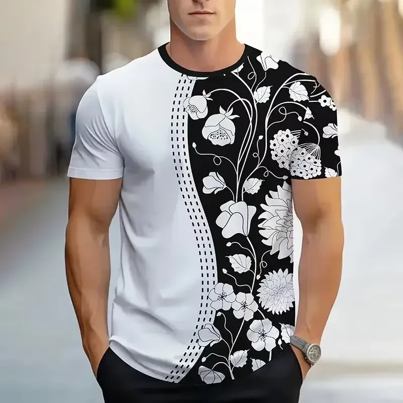 3D Digital Print 2026 Men Math Formula T Shirt Summer Casual Short Sleeve Round Neck Loose Tee Sporty Graphic Tops