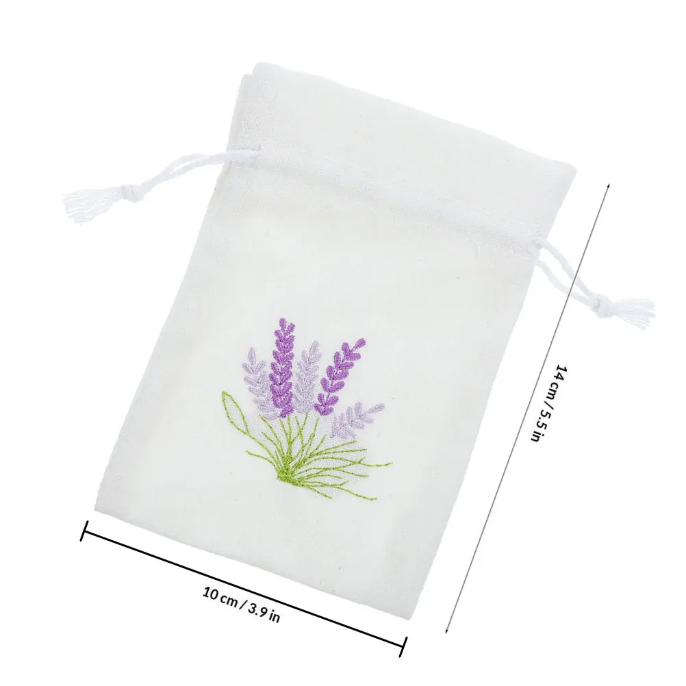 20 Pieces Fabric Sachet Bags Empty Lavender Design Drawstring Closure for Closet Drawer Freshener Aromatic Home Organizer