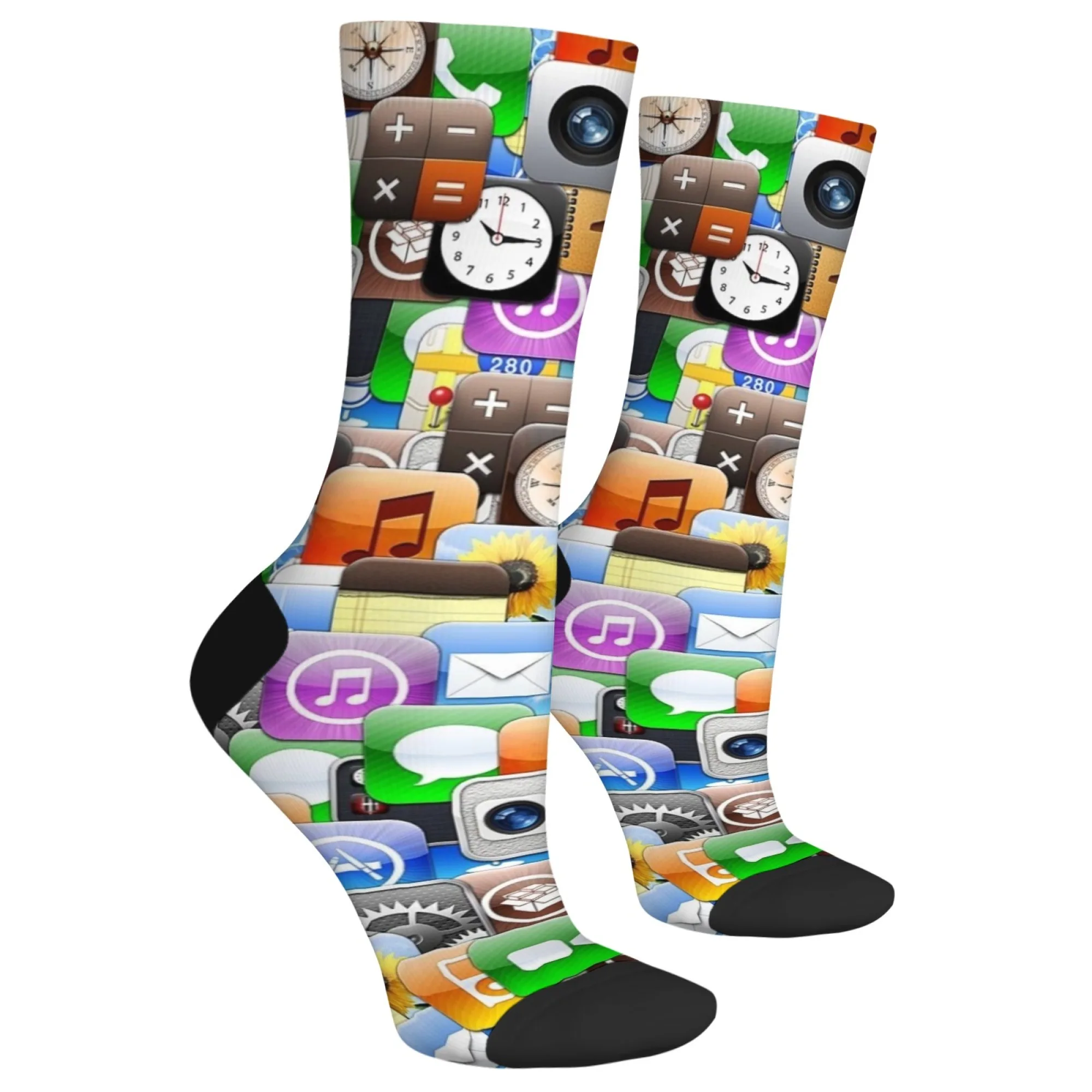 الجدة الهاتف المحمول أيقونة الرجال الجوارب الرجعية الشارع الهيب هوب جوارب بأشكال مضحكة تنفس المضادة للانزلاق جوارب رياضية غير رسمية مجنون هدية حفلة
