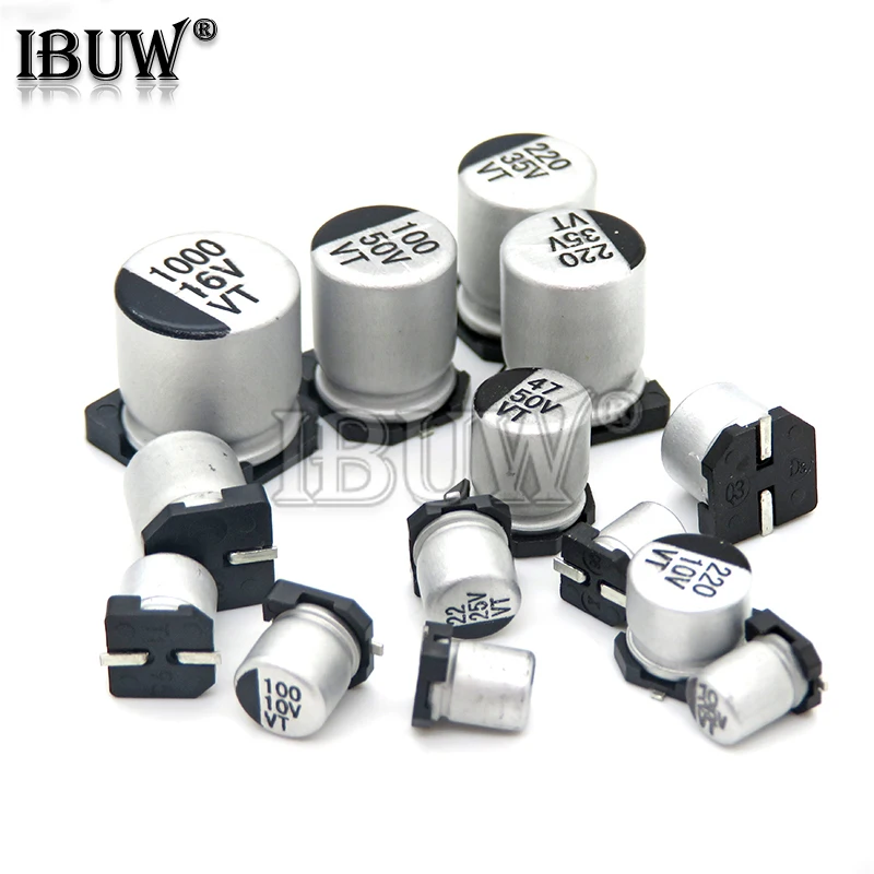 10PCS SMD Electrolytic capacitor aluminum 6.3V 10V 16V 25V 35V 50V 1UF 2.2UF 4.7UF 10UF 47UF 100UF 220UF 330UF 470UF 680UF