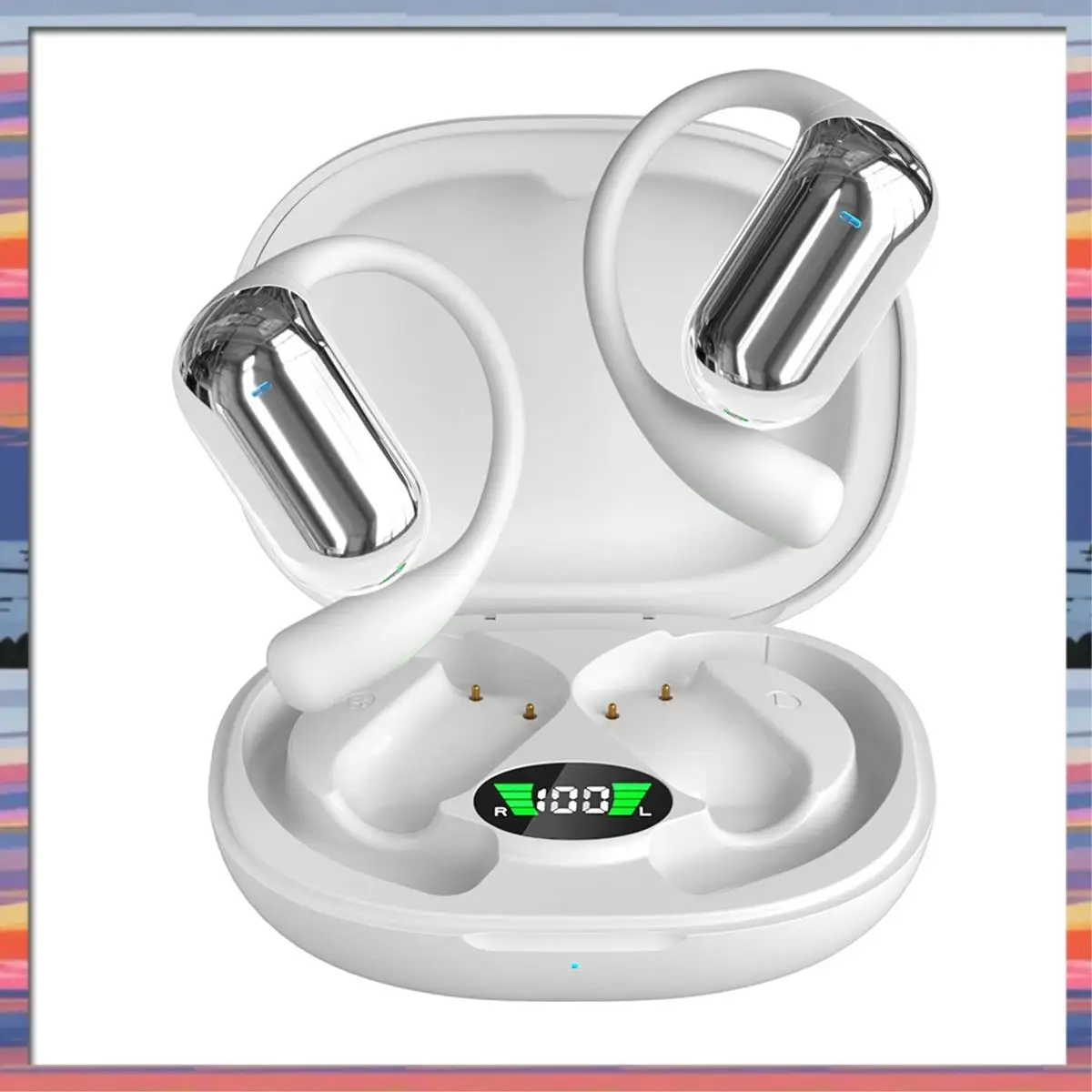 AC18(Guaranteed) AI Translation Earbuds BT 5.3 With Ear Hook Translator Headphones Open Ear Headphones For Running Fitness Learn