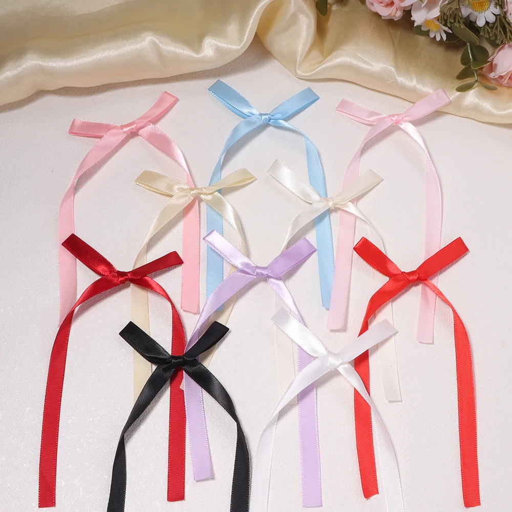 20 Stück/Set, bunte Schleifen aus Band, lange Quasten, süße Polyester-Schleifen für Mädchen, zum Selbermachen von Haarspangen, als Kopfschmuck, Schleifen, Geschenk, Partydekoration. – Detail 4