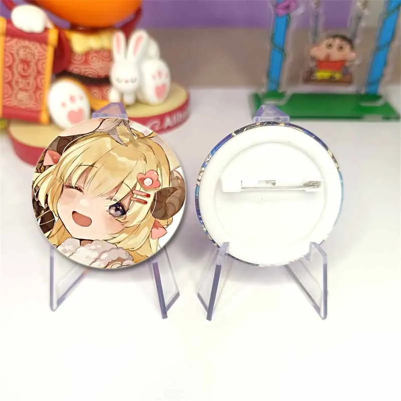 32/44/58mm Hololive Brooches Cute Cartoon Girl Round Button Pins Fashion Jewelry Accessories Clothes Bag Backpacks Badge Gifts