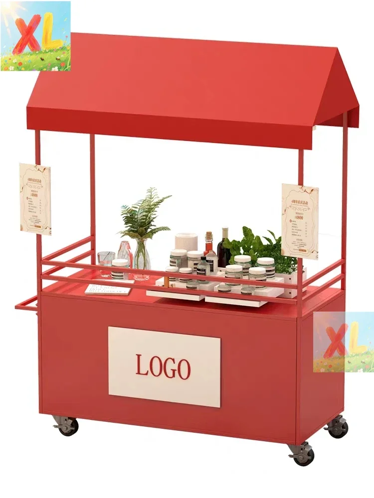 

Tieyi stall trolley mobile stall snack cart display stand night market float outdoor market stall promotional car