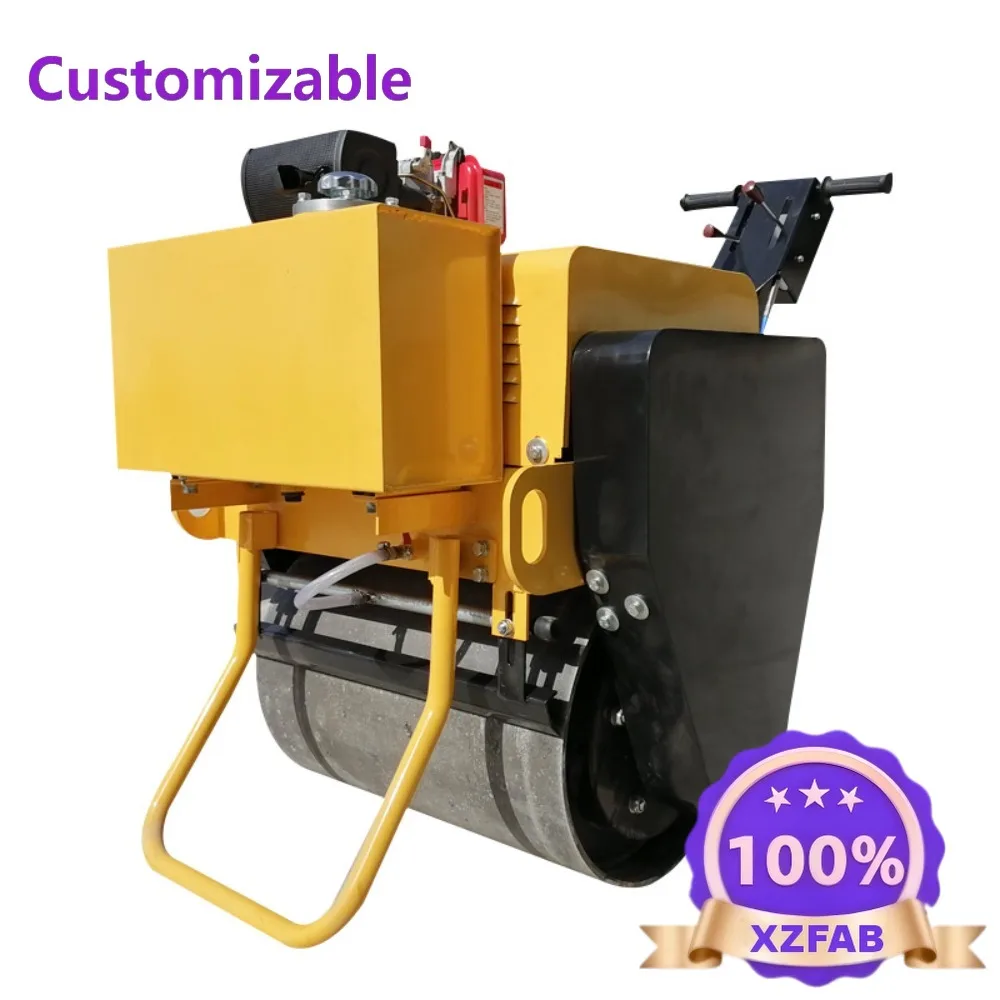 Factory Direct 2026 Industrial building hydraulic small engine driving behind the roller mini vibration road