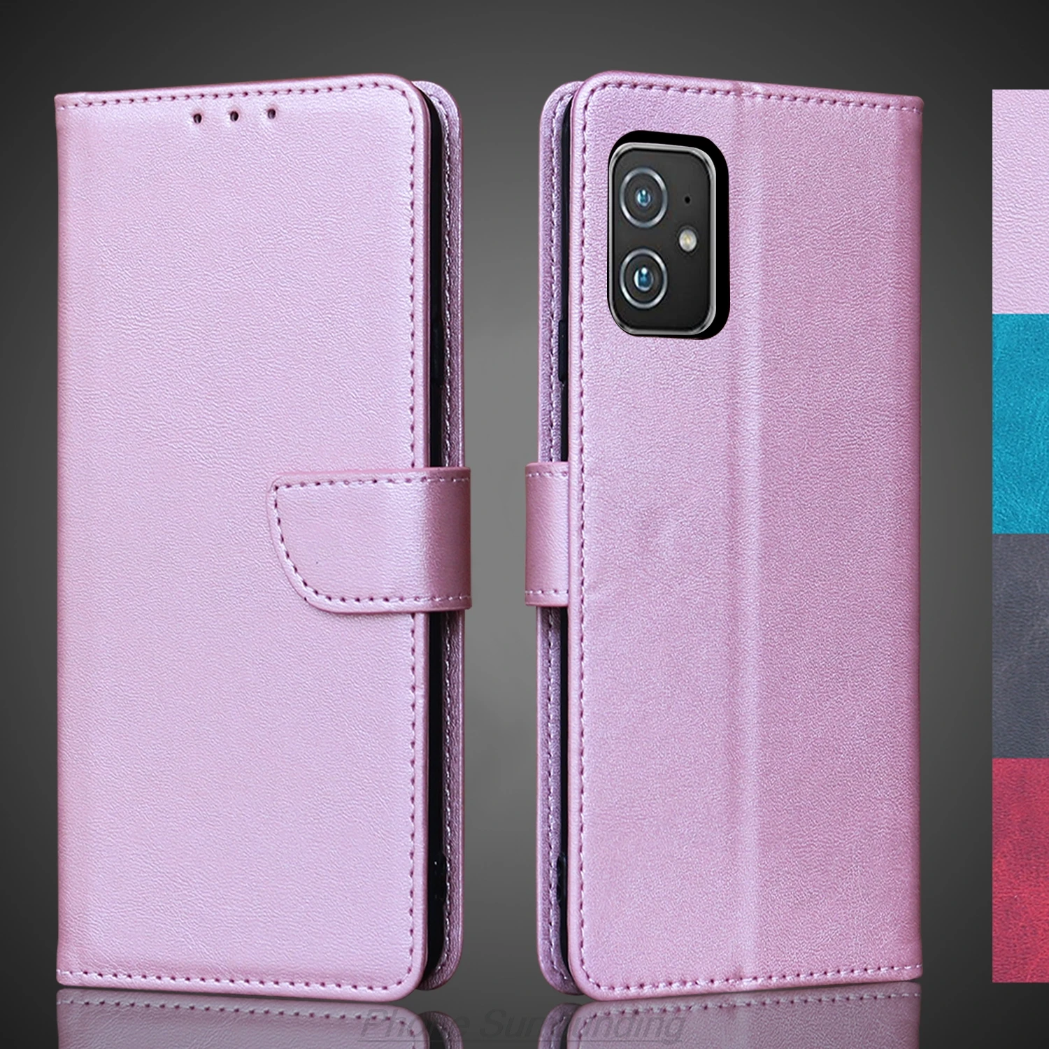 Funda de cuero con tapa tipo billetera para ASUS Zenfone 8 Zenfone8, bolsas de cuero Pu para teléfono, funda protectora, Fundas Coque