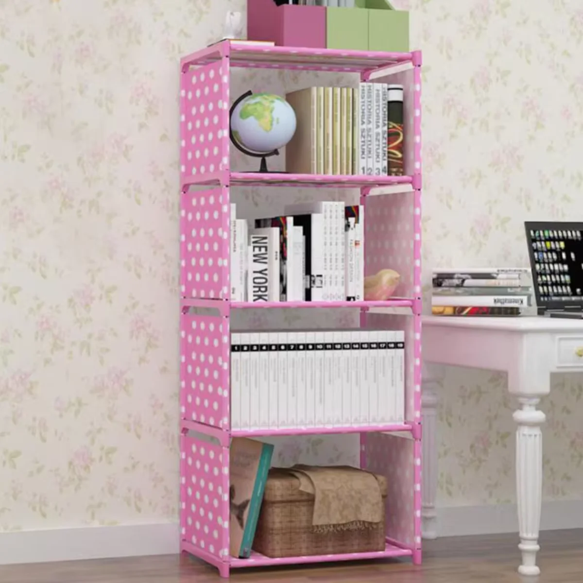 Display Rack Bookshelf Modern Wall Shelf Multi Layer Easy Assembly Bookcase Organizer for Books Small Items Home Library Room Shelf