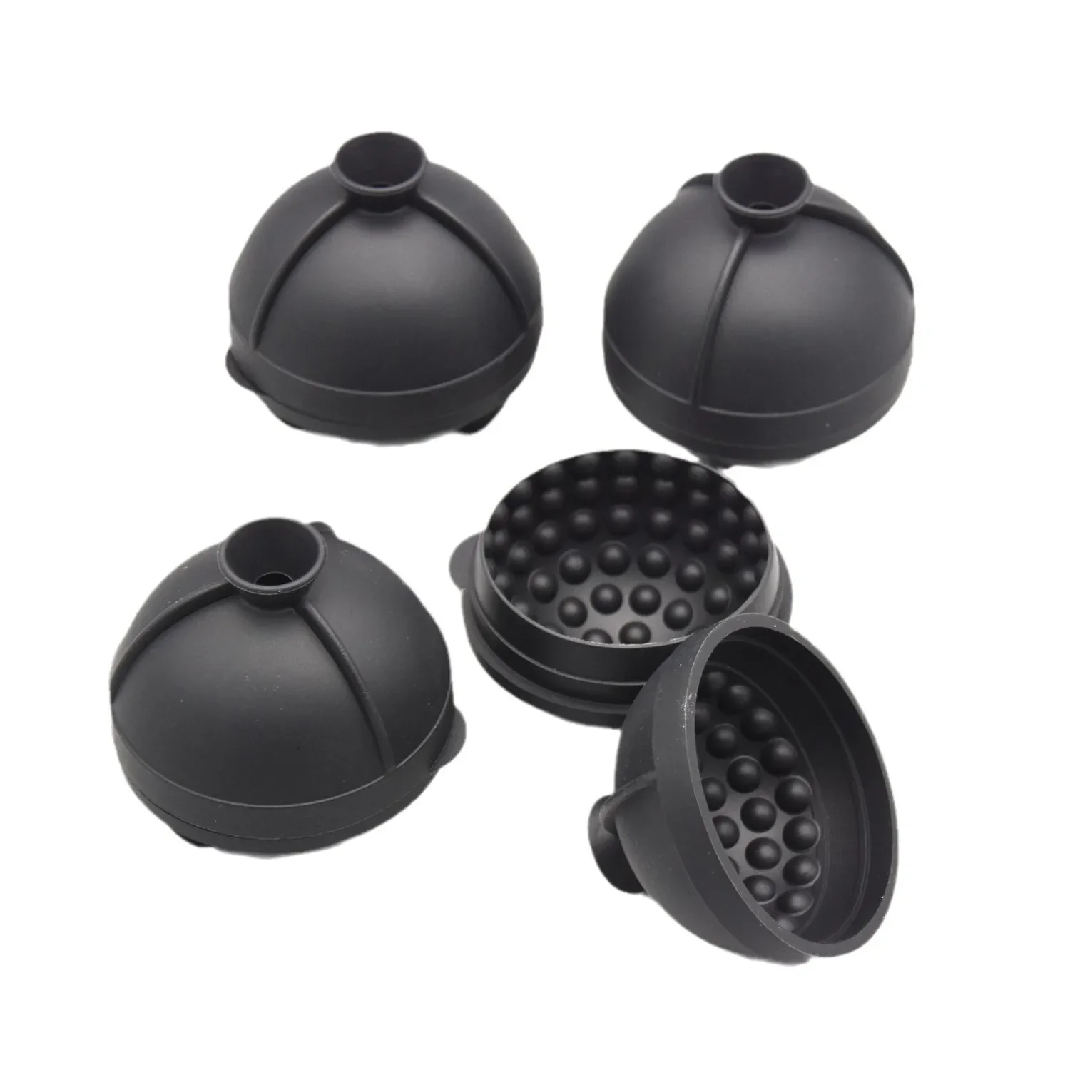 Food Grade Silicone Ice Ball Maker 3D Baseball Golf Hockey Shape with Built-in Funnel Easy Release No Plastic Sphere Mold view 5