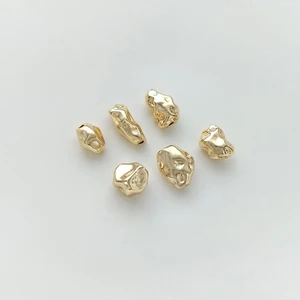 6PCS 14Kゴールド充填バロック型のパール分離ビードDIY手作りのジュエリー素材ネックレス分離ビードアクセサリー 10ベストセールス14Kゴールド充填-7