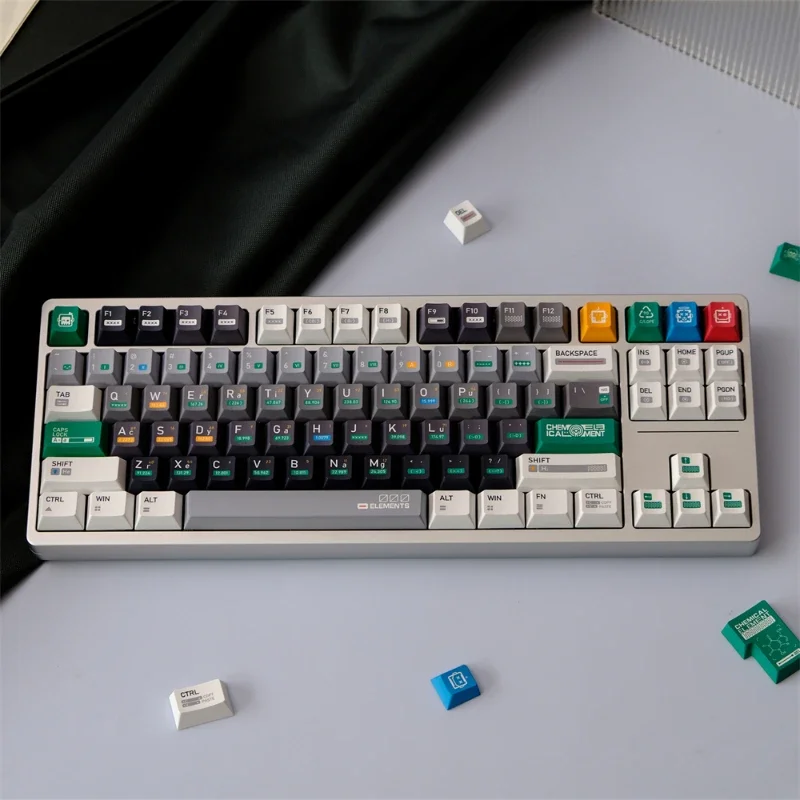 

151 клавиш GMK Chemistry 01 колпачки для клавиш PBT колпачок для клавиш с сублимационной краской вишневый колпачок для переключателей MX DIY механическая клавиатура на заказ