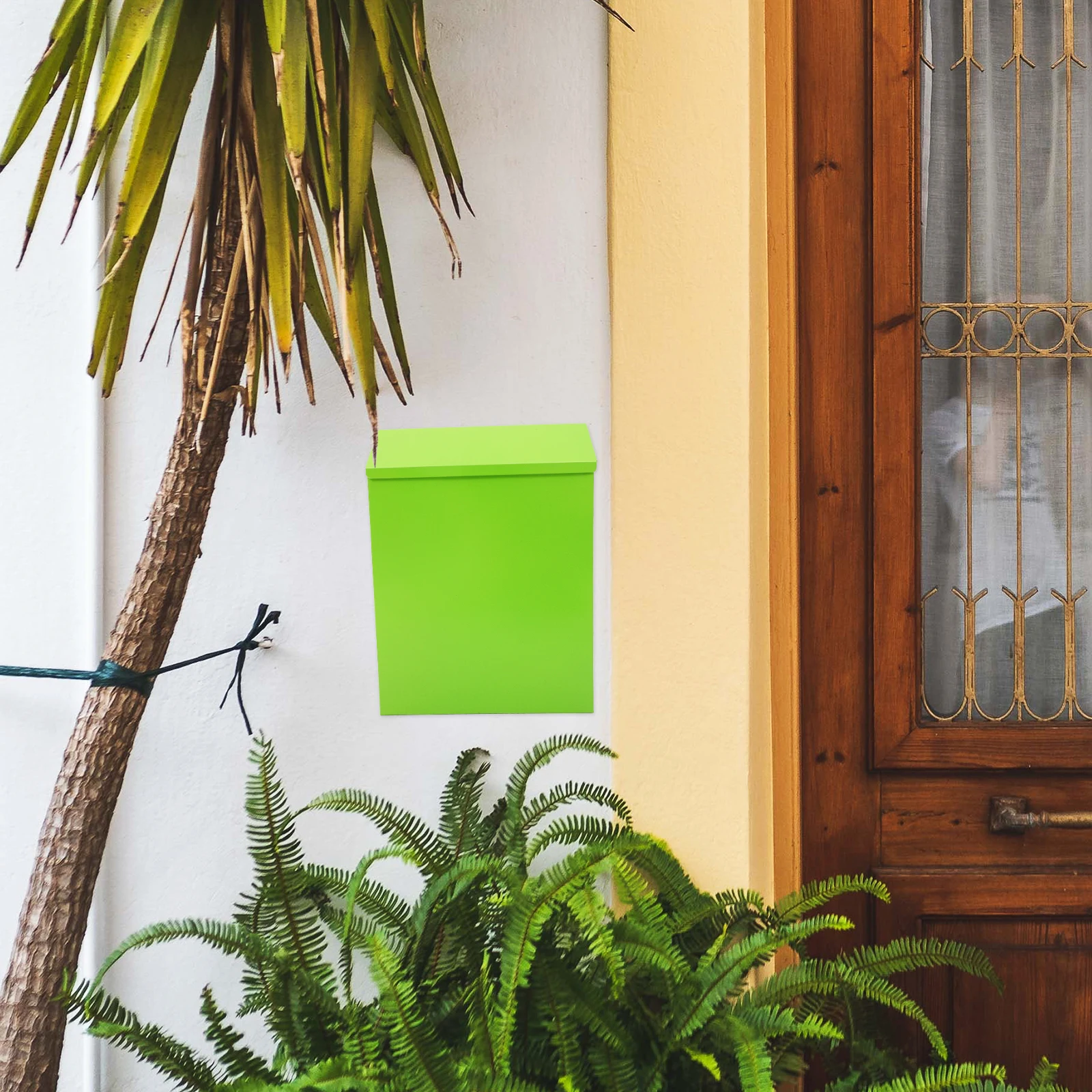 

Iron Wall Mount Mailbox Vintage Letter Box Locking Mail Organizer Outdoor Post Box Rustic Design Mailboxes for Outside