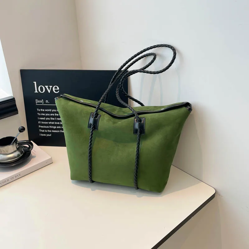 

Простые сумки на плечо из искусственной замши, универсальные, супер крутые, однотонные, популярные, модные, стильные, женские сумки-тоут, новинка 2023 года