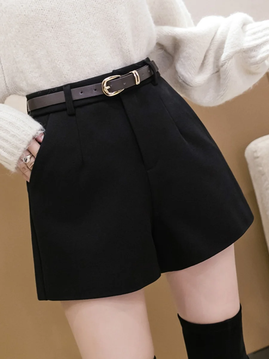 

Женские шерстяные брюки с высокой талией, свободные, широкие, А-силуэт, расклешенные, больших размеров, утягивающие, повседневные, модные