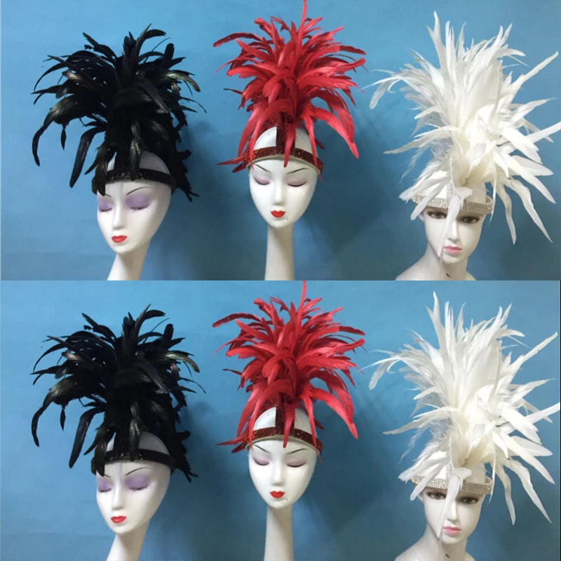 Samba plumage plume Headd Brazil Rio Spanish Cuba Santiago Havana Venice Dionysia carnival Float Mask dress masque ball costume