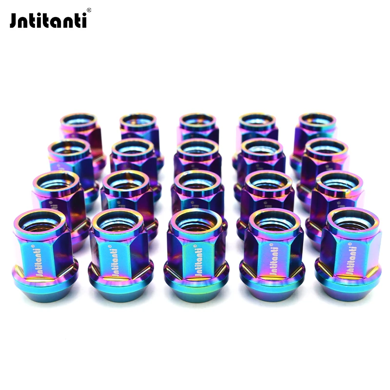 Jntitanti Gr5 титановая гайка винт с открытым концом M14x1,5x27 мм конусное сиденье для Tesla Land Rover Toyota Buick и т. д. наконечник обода колеса