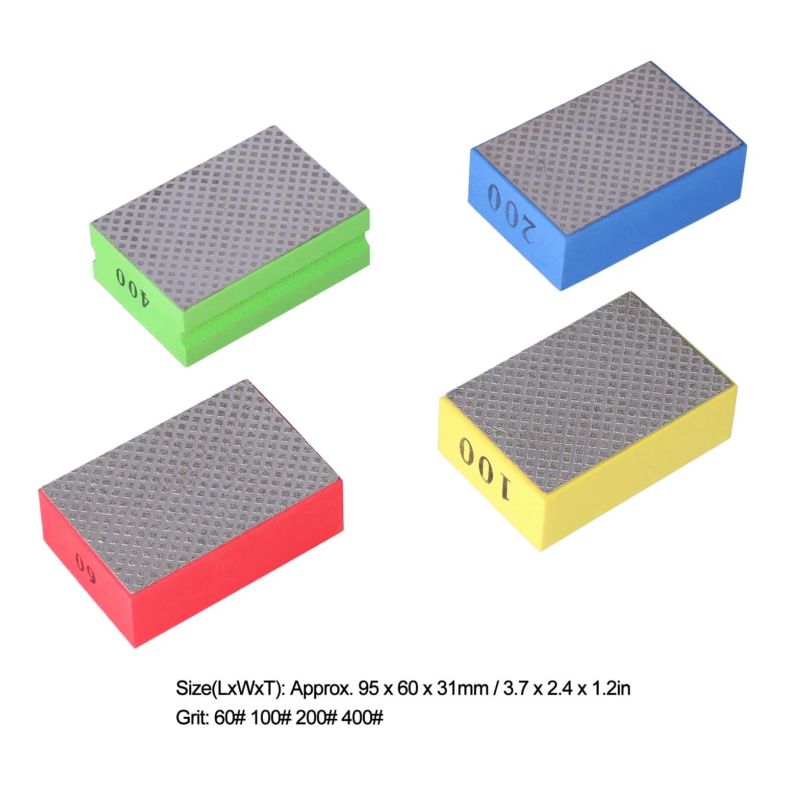Hand Polishing Pads Hand Tool  Hand Polishing Pads for Tile Stone Trimming Deburring 60# 100# 200# 400# Grit
