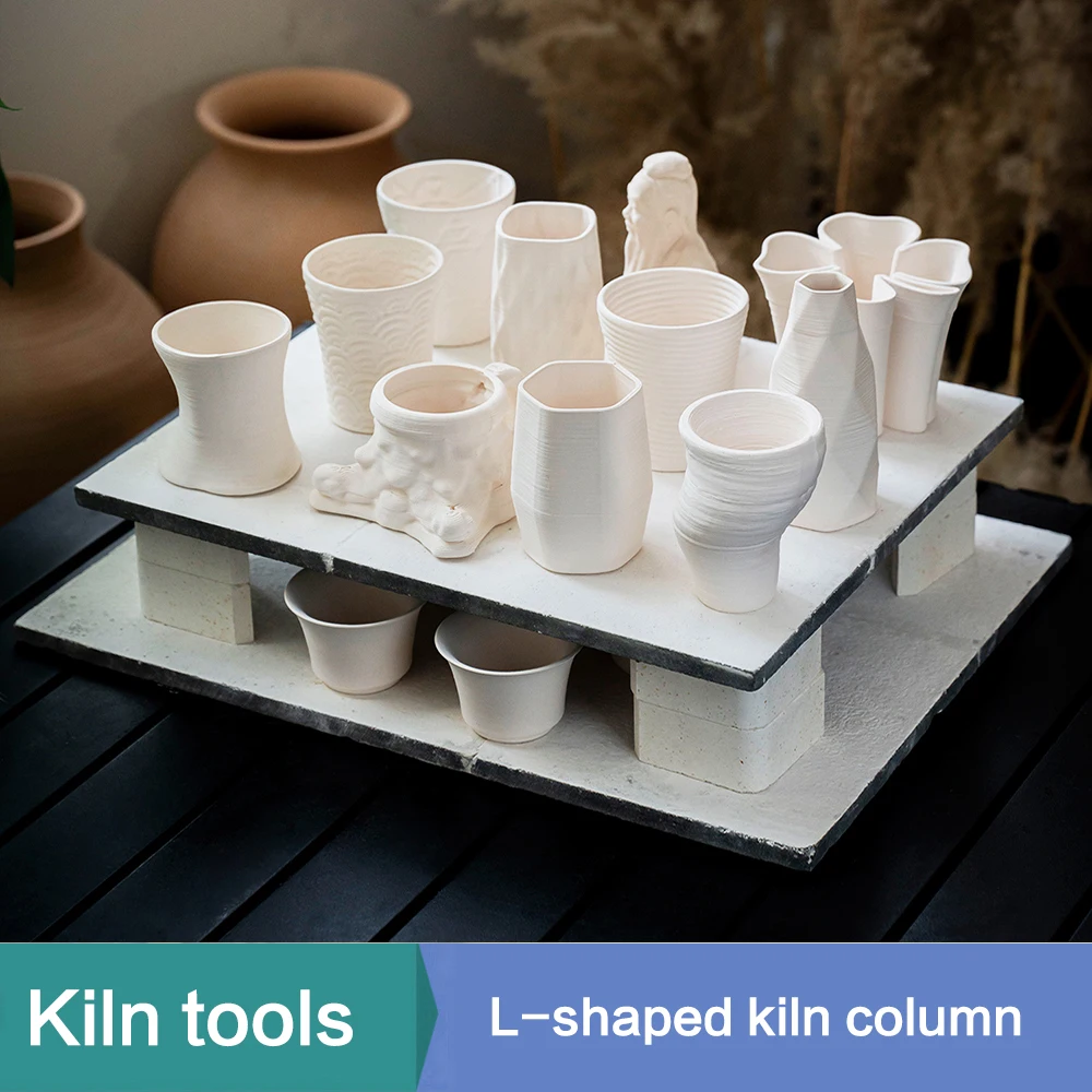 أداة الفخار أدوات إطلاق الفرن عمود موليت على شكل حرف L 1310 ℃ ملحقات إطلاق الطين بعمود الفرن المقاوم لدرجات الحرارة العالية #1