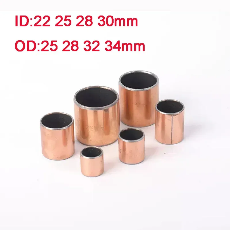 

2Pcs/lot Self-lubricating Bearing SF-1 Composite Copper Sleeve Oil-free Bushing Wear-Resisting Bushing ID 22 25 28 30mm