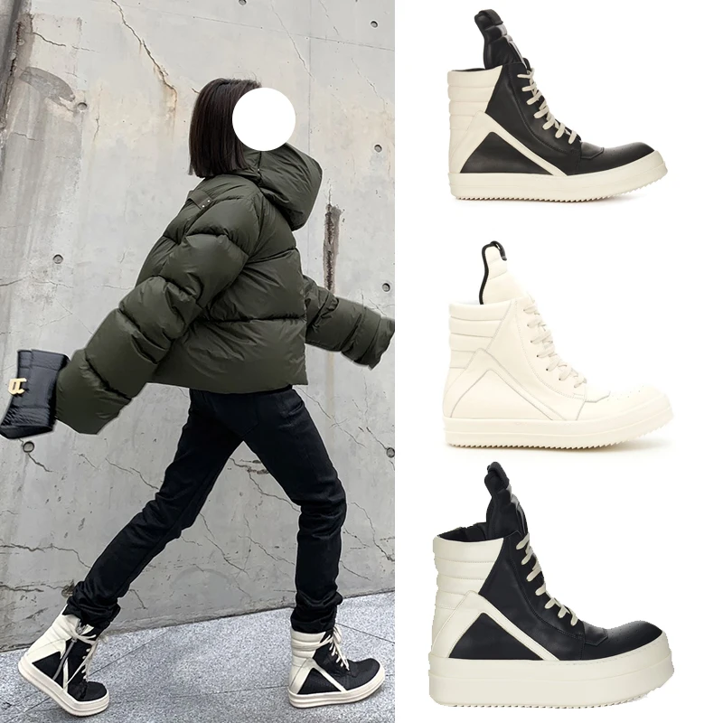 

Высокий топ Thi Bot Heightening oes e Перевернутая женская oes Пары Board oes Спортивная повседневная застежка-молния с круглым носком