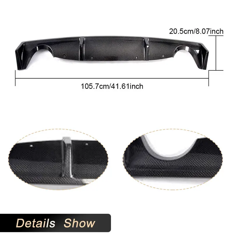 Carbon Fiber Car Rear Bumper Diffuser Lip Spoiler for Nissan 350Z Coupe Convertible 2-Door 2003 - 2006 Rear Diffuser Lip Bodykit