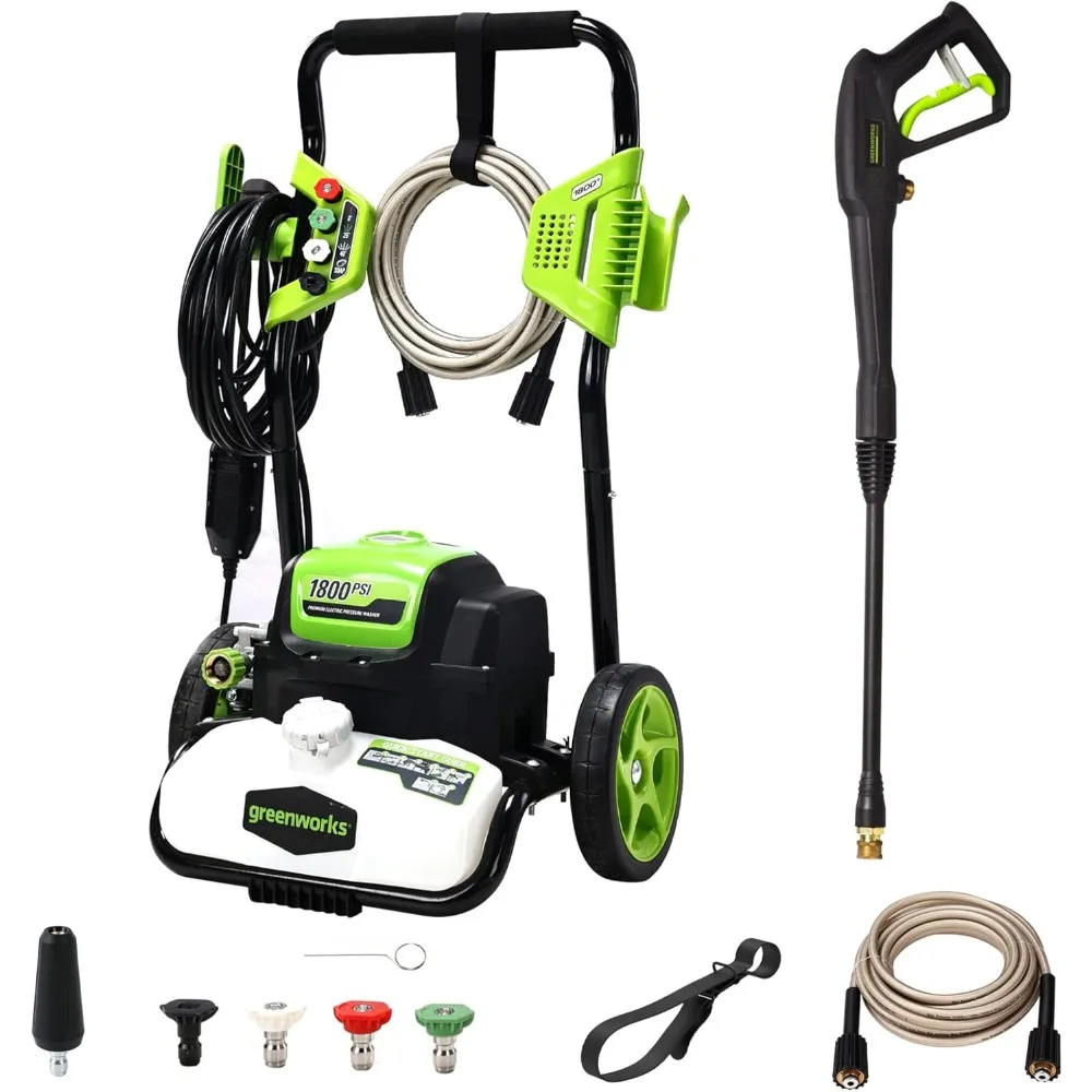 غسالة الضغط ذات الإطار المفتوح Greenworks 1800 PSI 1.2 GPM، معتمدة من PWMA