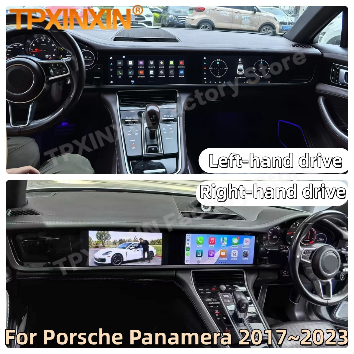 2400*896 Double Screen For Porsche Panamera 2017~2023 Android 15 Multimedia GPS Navigation Car Radio Stereo Receiver Head Unit