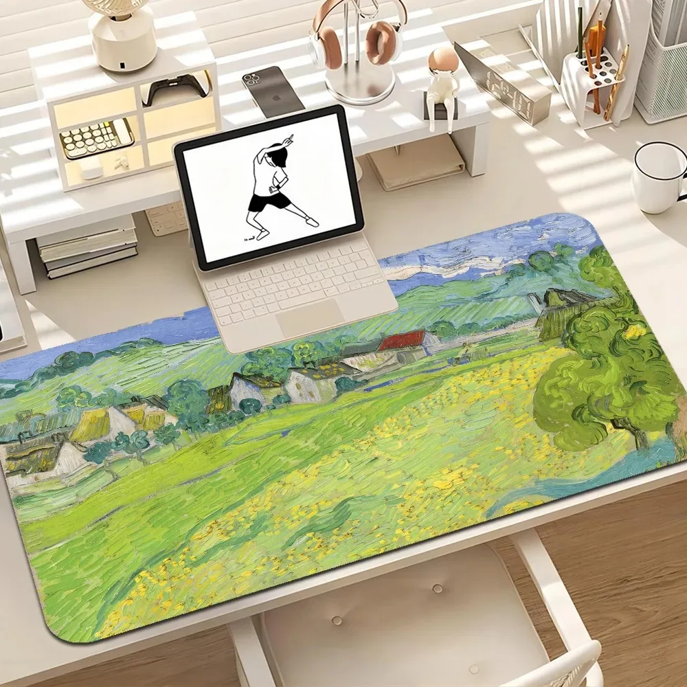 Van Gogh Rubber abstract Mouse Pad XXL Keyboard Table Mat Students Gamer Desktop Mausepad Gaming Non-Slip Cushion Multiple Sizes