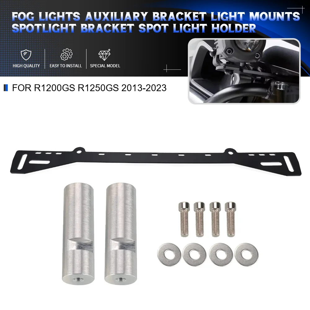 

For BMW R1200GS R1250GS 2013-2019-2023 Motorcycle Fog Lights Auxiliary Bracket Light Mounts Spotlight Bracket Spot Light Holder