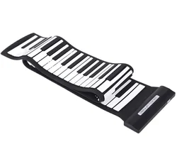 Portable Hand Roll Piano with 88 Keys Electronic Digital Silicone Roll Up Piano Keyboard