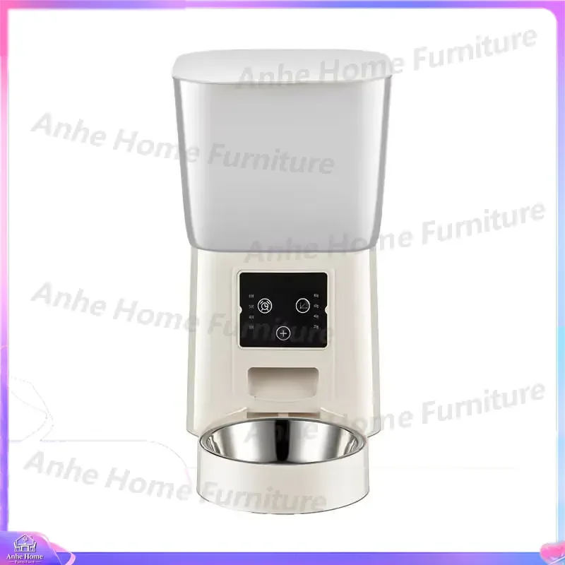 Automatic Pet Feeder with Camera WiFi APP Control 5.5L Smart Dog Cat Food Dispenser Stainless Steel Voice Recorder Timer