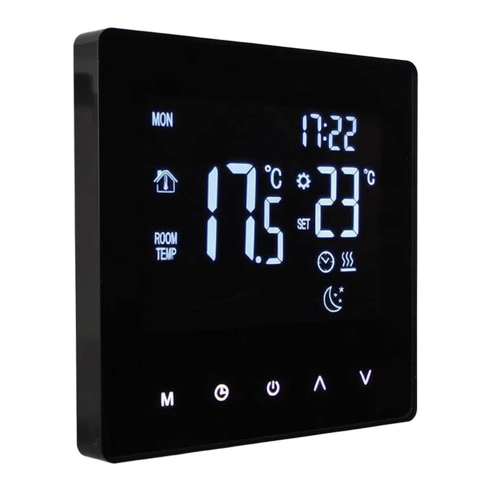 For Smart LCD Touch Thermostat with WiFi for Floor Heating Systems Supports Electric and Boiler Water Heating 16A