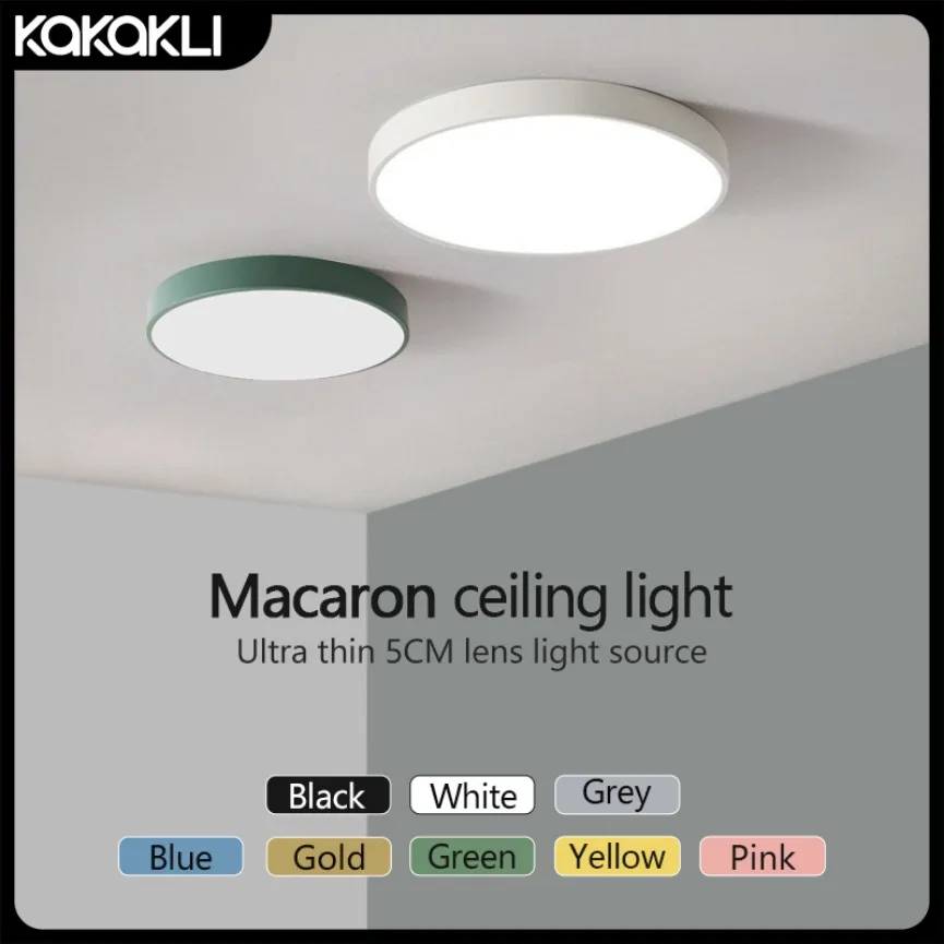 

Modern LED Ceiling Light Minimalist Macaron Art Design Home Lighting Living Room Bedroom Study Corridor Balcony Indoor Lighting