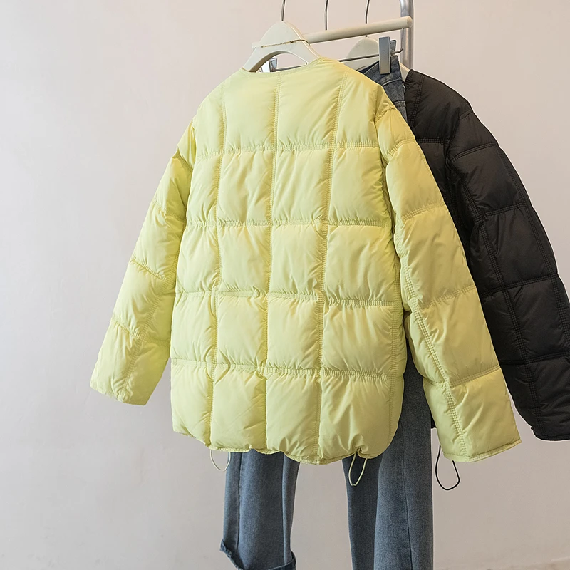 سترة قطن شتوية جديدة لعام 2025 للنساء سترات غير رسمية بأكمام طويلة مبطنة معطف فضفاض ملابس خارجية للسيدات