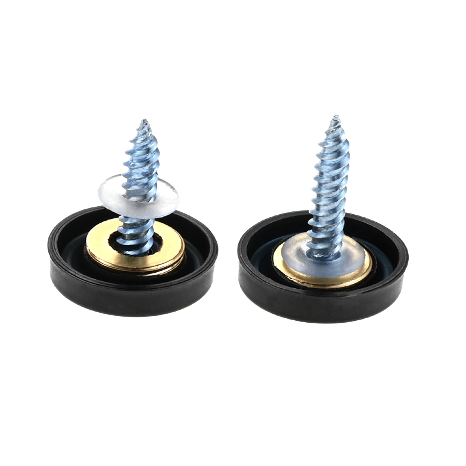 40 conjuntos de parafusos de espelho 16mm 304 aço inoxidável engrossar unhas de espelho com tampas decorativas cobre anúncios placa de publicidade decoração