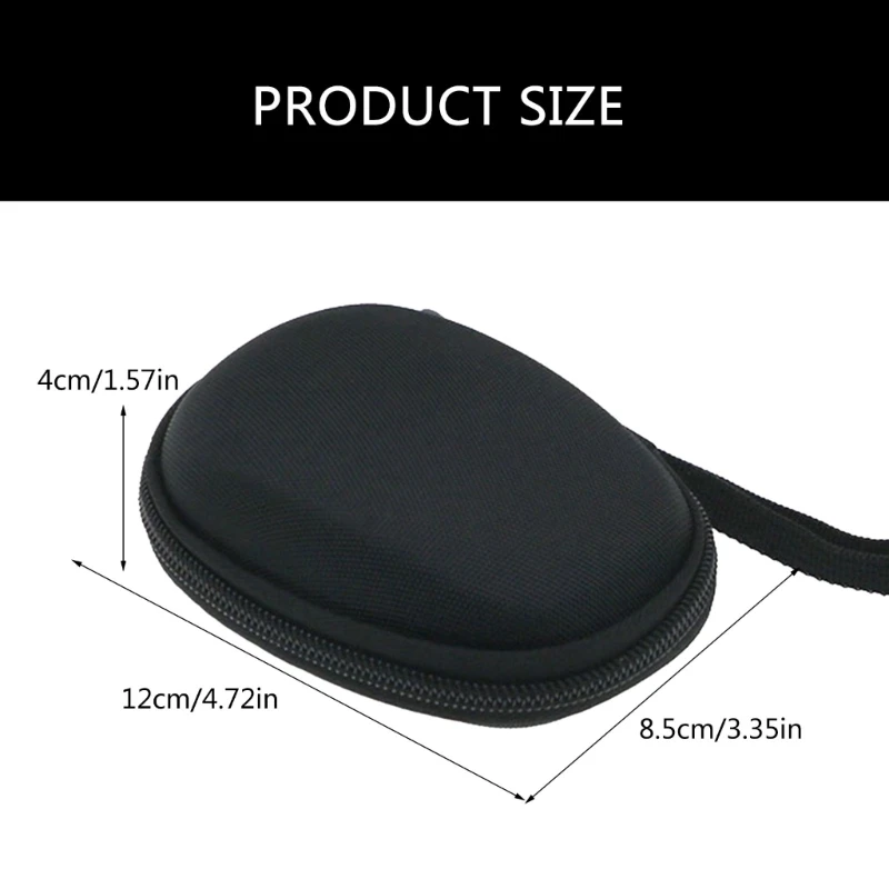 Small Protective Storage Bag For Portable Mouse 3 Wireless Mouse With Secure Elastic Straps Water Resistant EVA Case