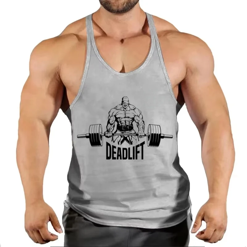 Men's Stringer Vest Gym Workout Top Bodybuilding Shirt Sleeveless Sweatshirt Fitness Clothing for Men