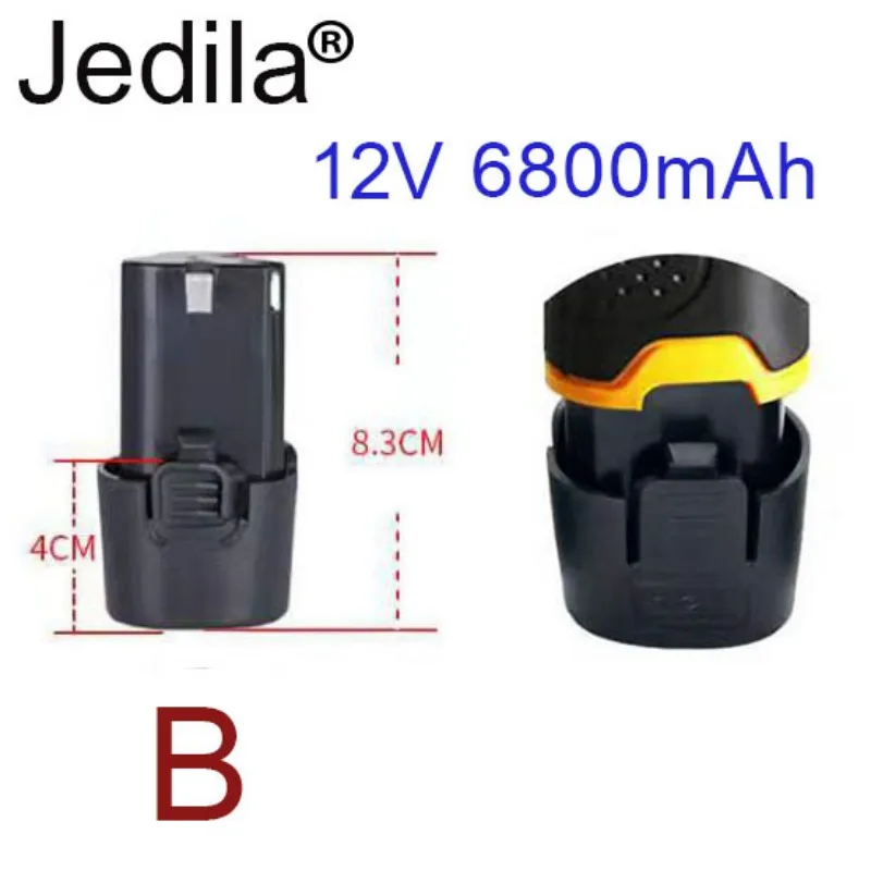 12V, 6800 MAH, batería de iones de litio recargable de gran capacidad Herramientas eléctricas pequeñas generales, taladros y destornilladores