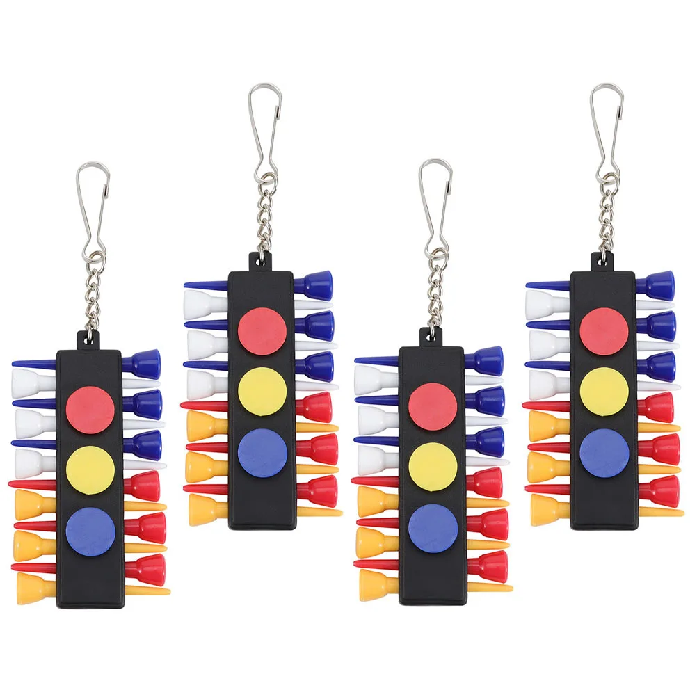 

4Sets Golf Tee Holders Premium Design Stable Portable Golfer Training Tee Organizers Accessories Sports Supplies