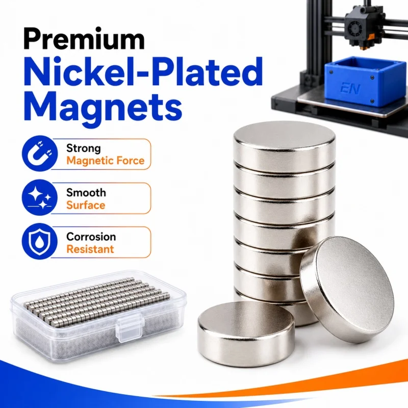 120pcs 3D Printing Magnets Set For Bambu Lab 4 Different Sizes Powerful Neodymium Magnet 3d Printing Tools Kit for DIY Parts
