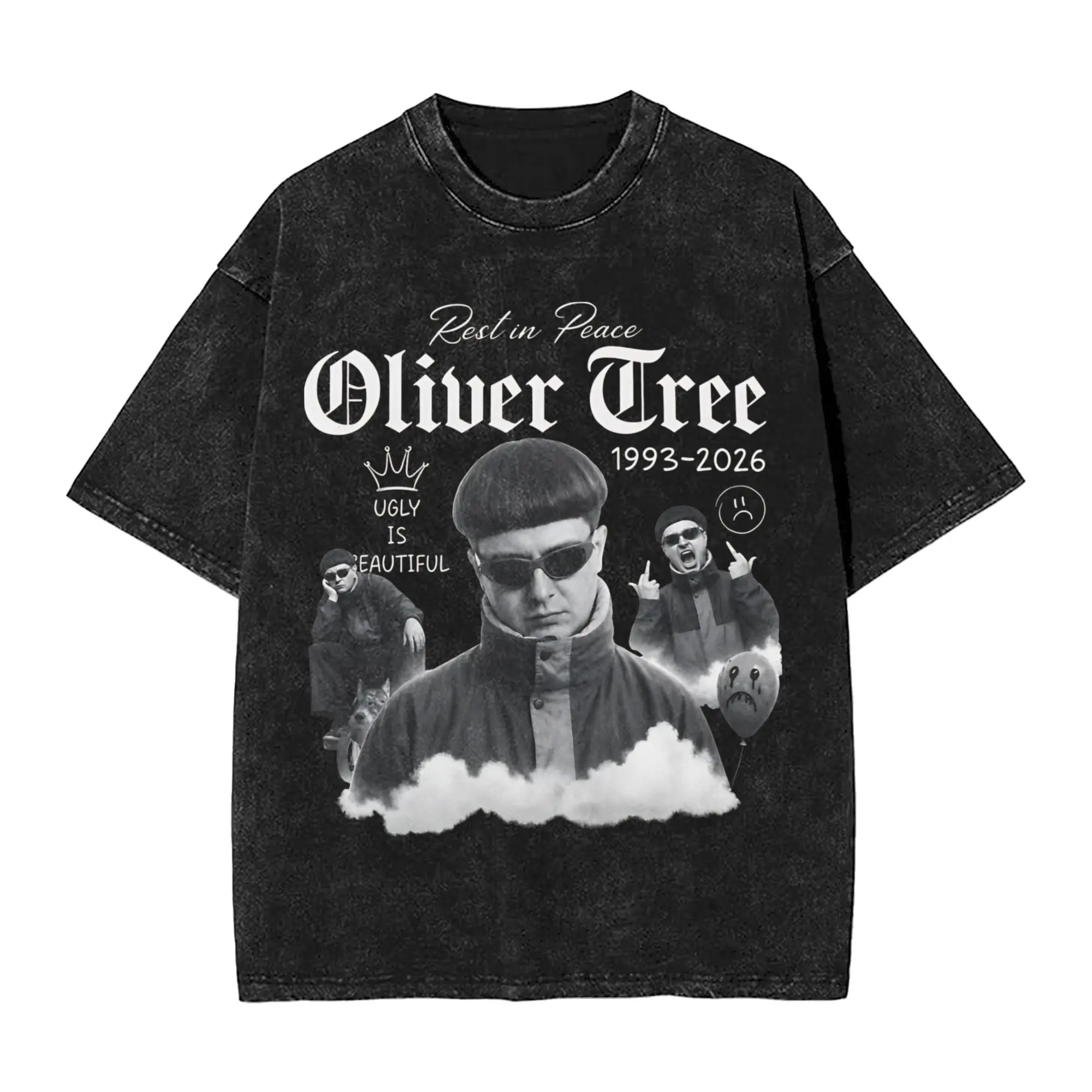 Oliver Tree Rest In Peace 1993 to 2026 Memorial Washed T Shirt Streetwear T-Shirts Tee Shirt Women 100% Cotton Oversize Printed