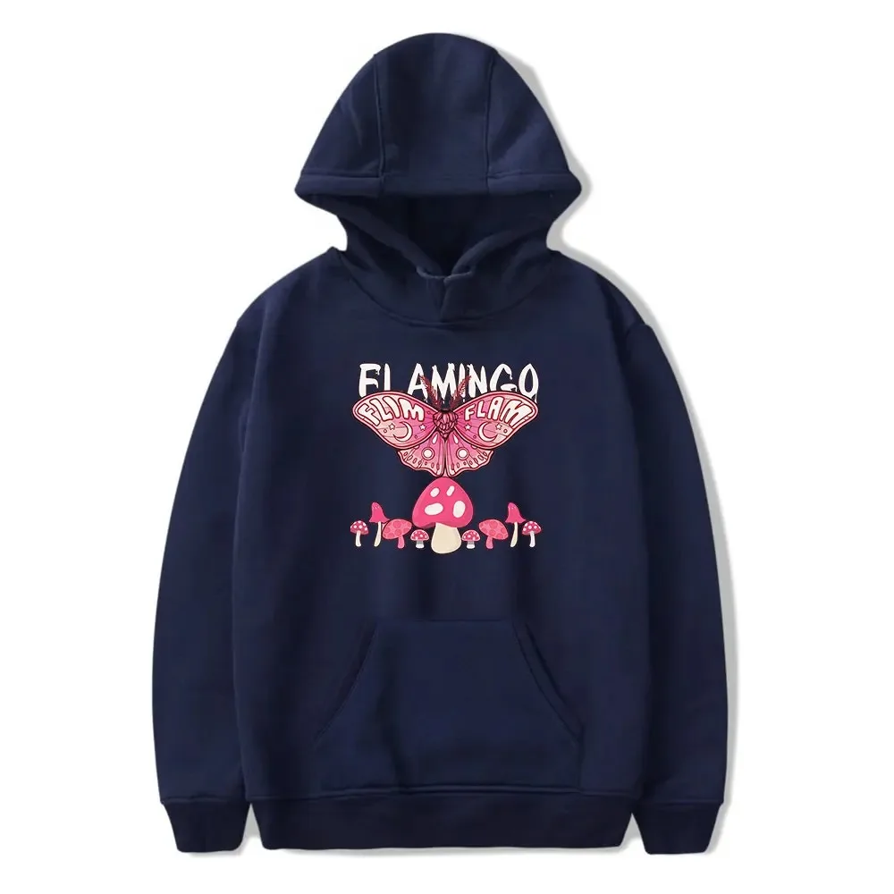 Hoodie Flim Flam Flamingo Feminino E Masculino, Moletom De Manga Comprida, Pulôver Mode, Roupas 2024