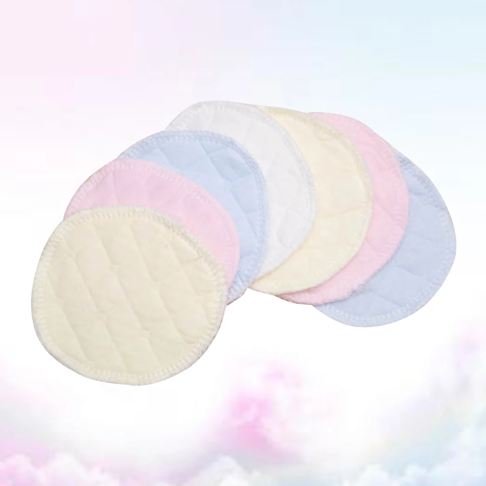 

6Pcs High Absorbency Nursing Pads Washable Cotton Breast Feeding Inserts Reusable Leak Proof Bra Shields for Wetness Protection