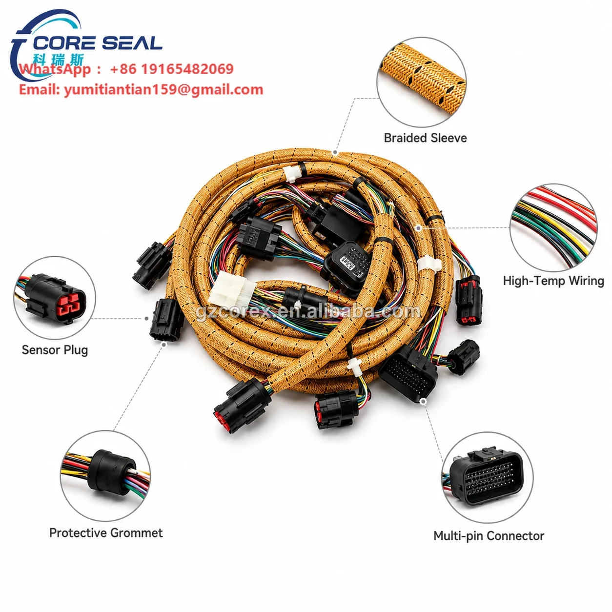 475-8296 Engine Wiring Harness for CAT 426F2 426F Backhoe Loader C4.4 Engine HARNESS AS-ENGINE Truck Crane Skid Steer Paver Part