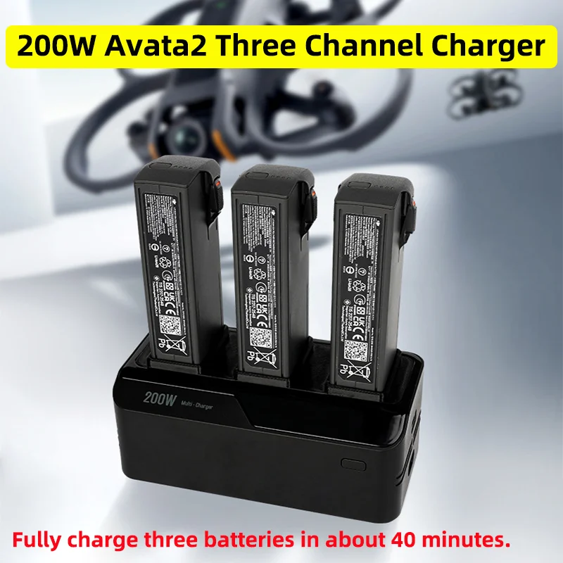

Зарядное устройство для дрона DJI Avata2, концентратор быстрой зарядки, 200 Вт, трехстороннее интеллектуальное зарядное устройство, внешний аккумулятор, комплект экрана с цифровым дисплеем