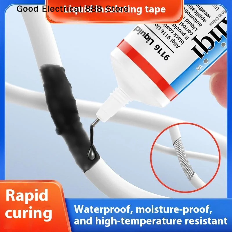 15/60ml Waterproof Liquid Electrical Tape Rubber Insulating Cable Wire Coat Glue Insulation Adhesives Sealer Home Fix Line Glue