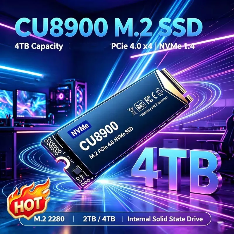 Original CU8900 M.2 SSD 4TB 2TB PCIe4.0x4 NVMe M.2 2280 SSD Disk Internal Solid State Drive for PS5 Desktop Laptop
