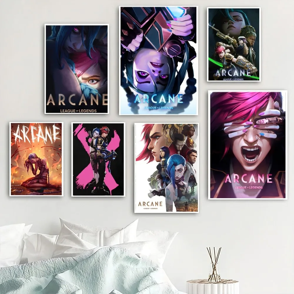 Bilibili Anime Arcanes Poster Home Room Decor Livingroom Bedroom Aesthetic Art Wall Painting Stickers