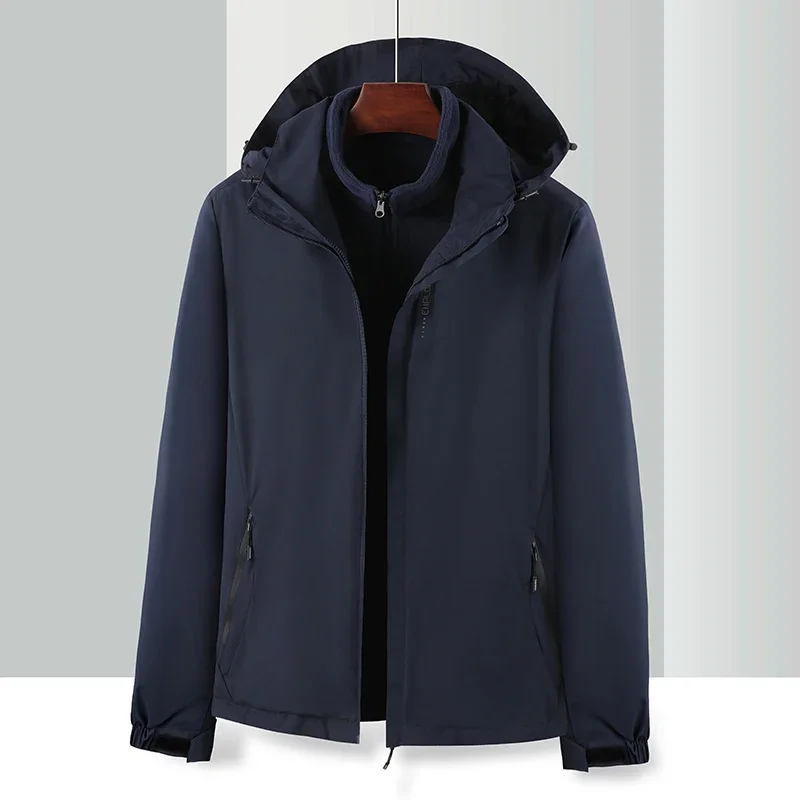 

Autumn Winter Outdoor Waterproof Windproof Assault Couple Cycling Sports Three in One Jacket Comfortable Trendy Warm Jacket